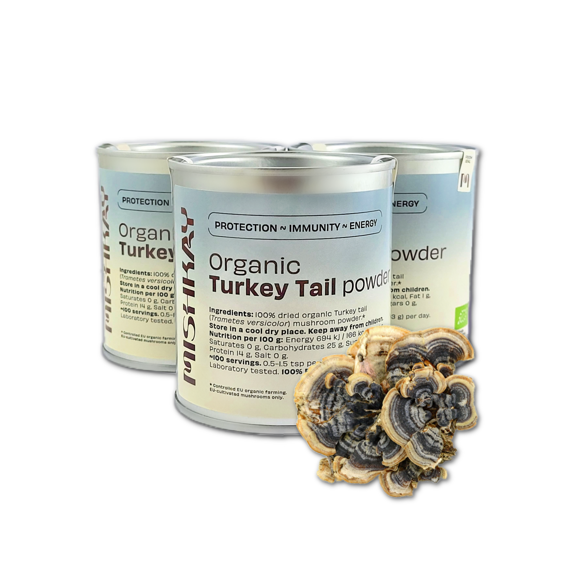 Organic Turkey Tail - kaltētu sēņu pulveris